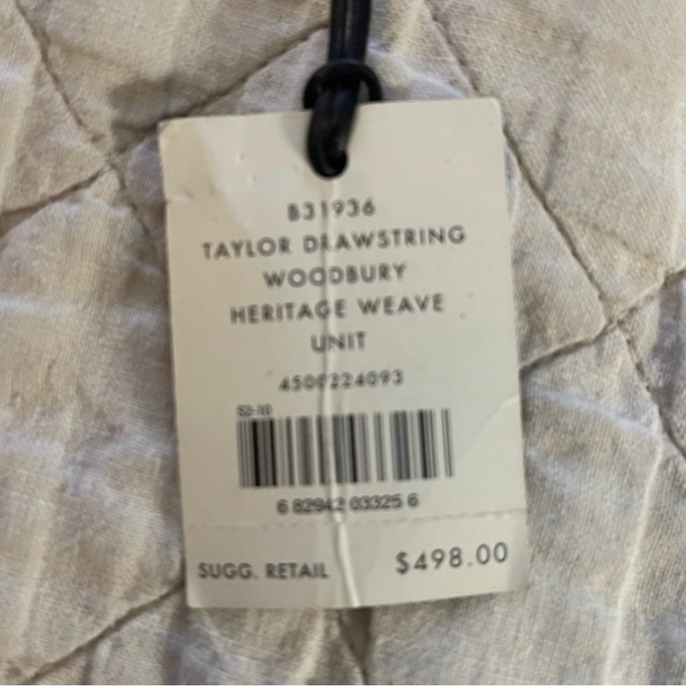Cole Haan Tan Leather Shoulder Bag -Taylor Drawstring Woodbury Heritage Weave - Picture 14 of 16